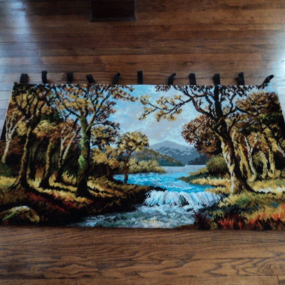 vintage tapestry wall hanging~ large size~ 50" x 27.5"
